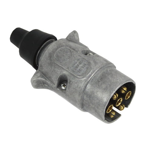 "PLUG TRAILER 7PIN MALE METAL - ALUMINIUM BODY-BRASS CONNECTOR"