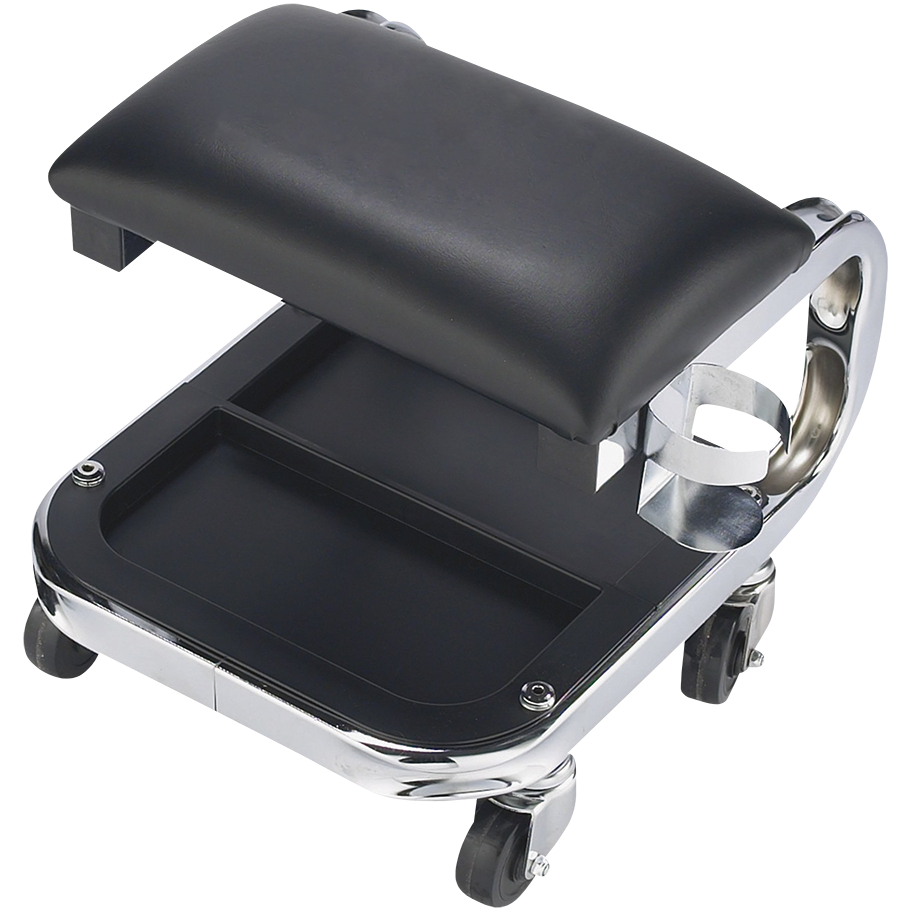 "TOOL SEAT STEEL HIGH DENSITY FOAM FB - DWS - HEAVY DUTY - STORAGE TRAY & CUP HOLDER"