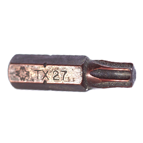 "BIT TORX T27 X 25MM BLACK FB - 1\/4\" HEX SHANK - IMPACT (TX)"