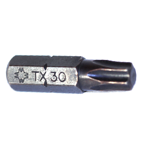 "BIT TORX T30 X 25MM BLACK FB - 1\/4\" HEX SHANK - IMPACT (TX)"