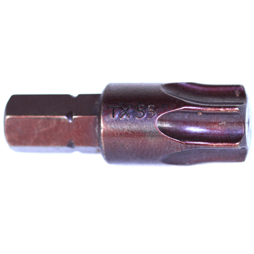 "BIT TORX T55 X 25MM BLACK FB - DWS - 1\/4\" HEX SHANK - IMPACT (TX)"