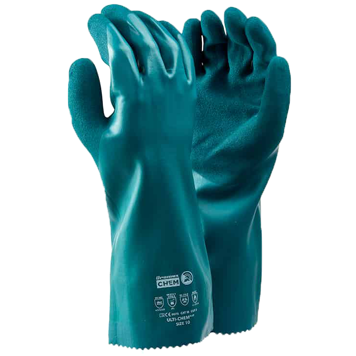 "GLOVE CHEMICAL ULTICHEMPLUS SIZE  8 - NITRILE WITH MICRO FOAM PALM"
