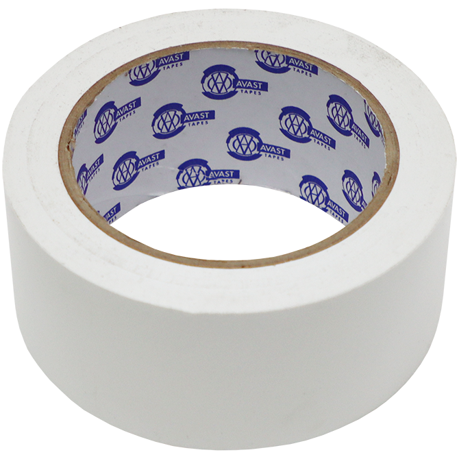 "TAPE FLOOR MARKING 48MMX30M WHITE - 150 MIC PVC TAPE - NATURAL RUBBER ADH"
