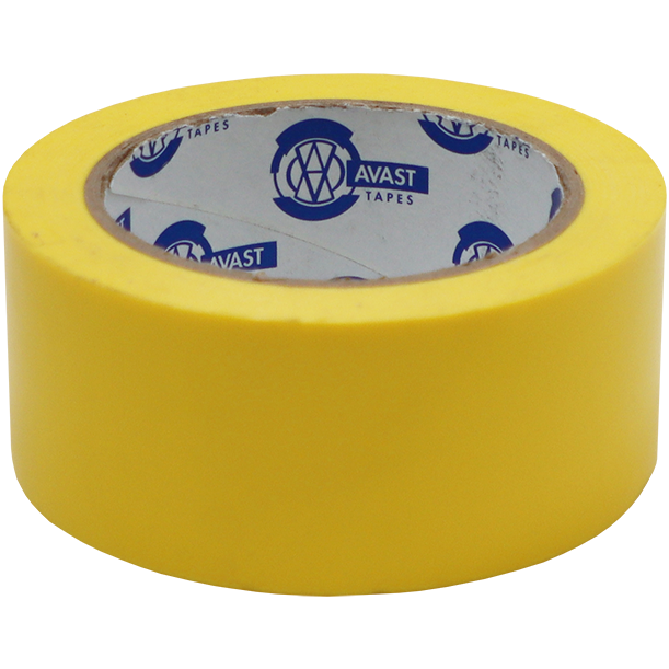 "TAPE FLOOR MARKING 72MMX30M YELLOW - 150 MIC PVC TAPE - NATURAL RUBBER ADH"