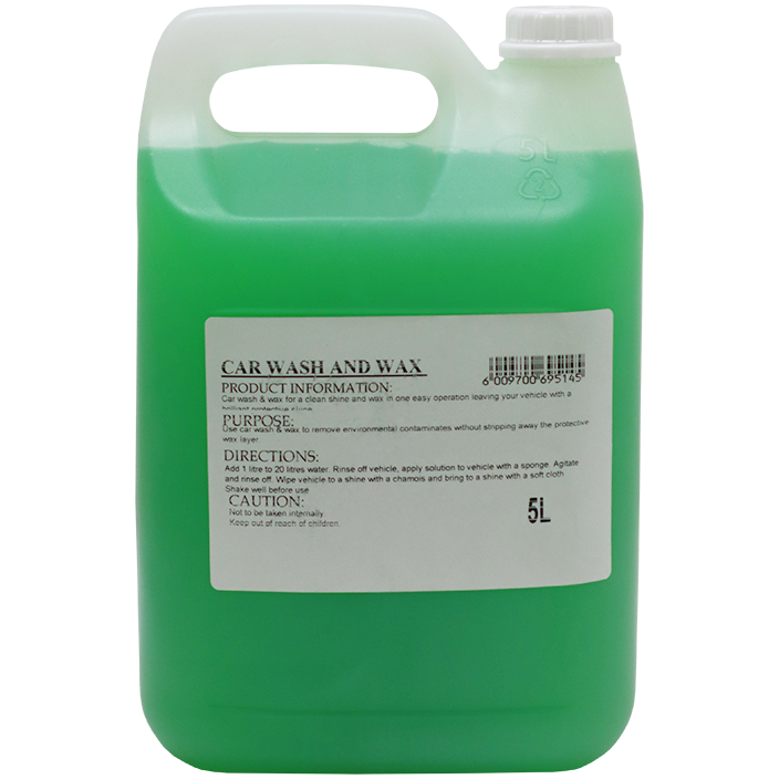 "CAR WASH & WAX  5L GREEN - VEHICLE WASHING SHAMPOO"