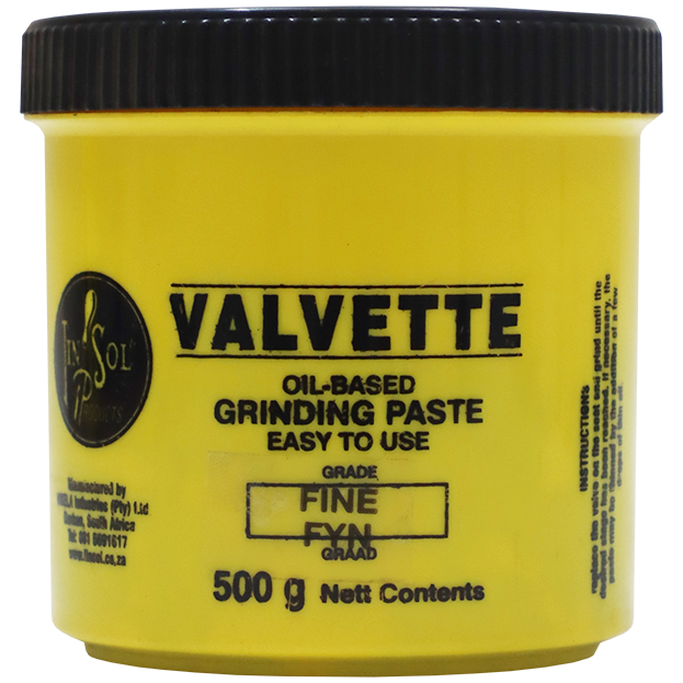 "GRINDING PASTE VALVE 500G  FINE - VALVETTE - OIL BASED (FINE GRIT)"