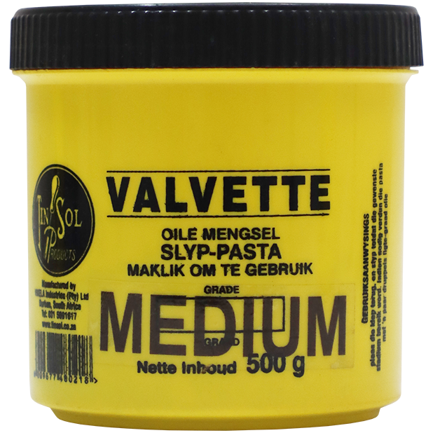 "GRINDING PASTE VALVE 500G  MEDIUM - VALVETTE - OIL BASED (MEDIUM GRIT)"