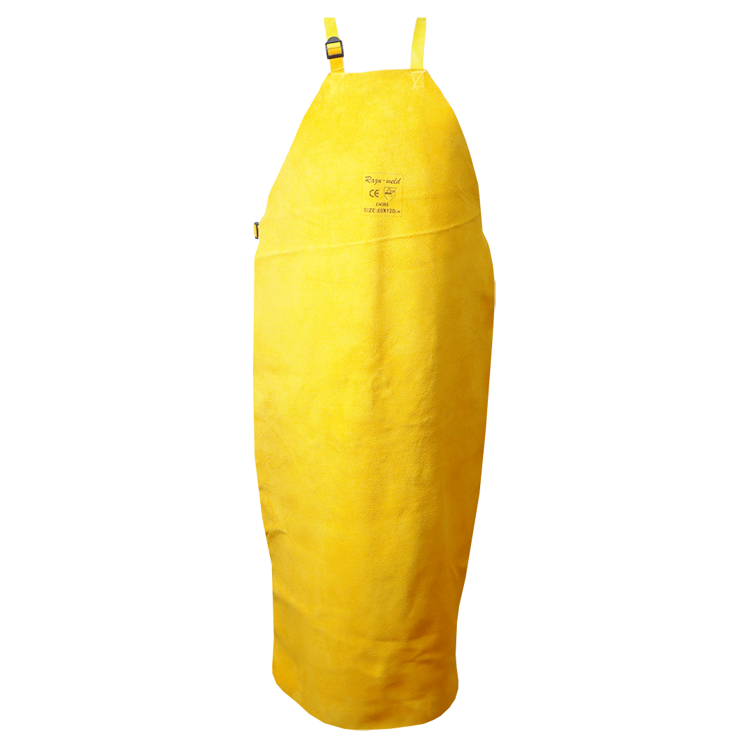 "WELD APRON 1200 X 600MM RA40 ECO - ECONOMY LEATHER BIB TOP"
