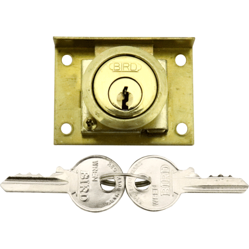 "LOCK DRAWER BRASS 2\"      BIRD - DWS"