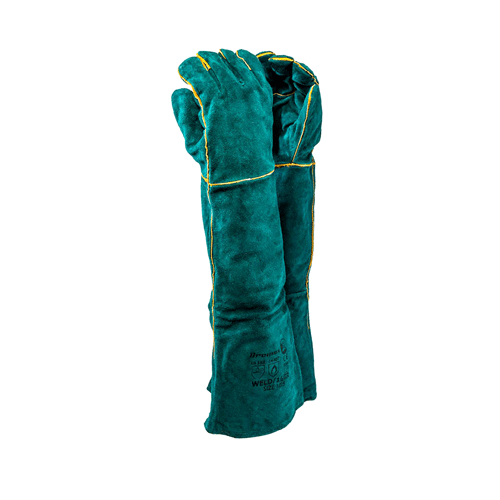 "GLOVE WELD LEATH GREEN SHOULDER - SUPERIOR,COW SPLIT LEATHER,FLEECE LINER"