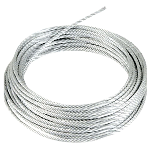 "WIRE ROPE GALV   5MM   {SOLD PER M} - STEEL CABLE - 6X7 FIBRE CORE"