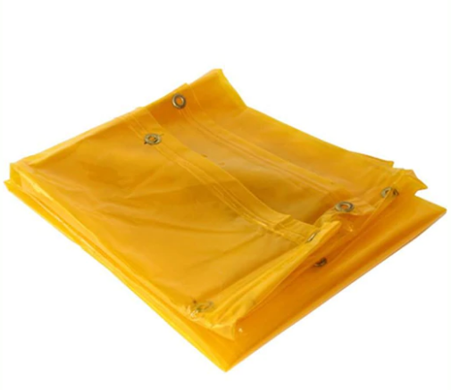 "WELD CURTAIN PVC 3M X 3M YELLOW - HEAVY DUTY EYELETS"