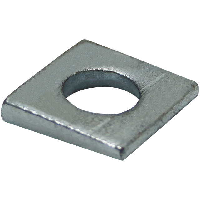 "WASHER SQ TAPER GALV   10 MM  SPECIAL - DIN 435 - 20MMX20MM - 5\u00b0 DEG TAPER"