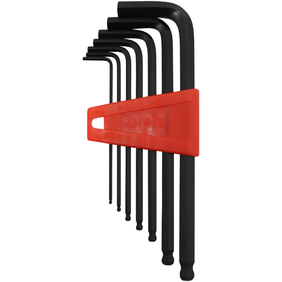 "ALLEN K\/SET B\/P 2.5-10MM  EIGHT - 7PC -  BLACK-PLASTIC CLIP"
