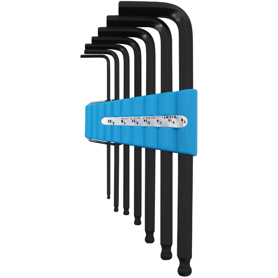 "ALLEN K\/SET IMP B\/P  3\/32-3\/8\"  EIGHT - 7PC -   IMPERIAL -BLACK-PLASTIC CLIP"
