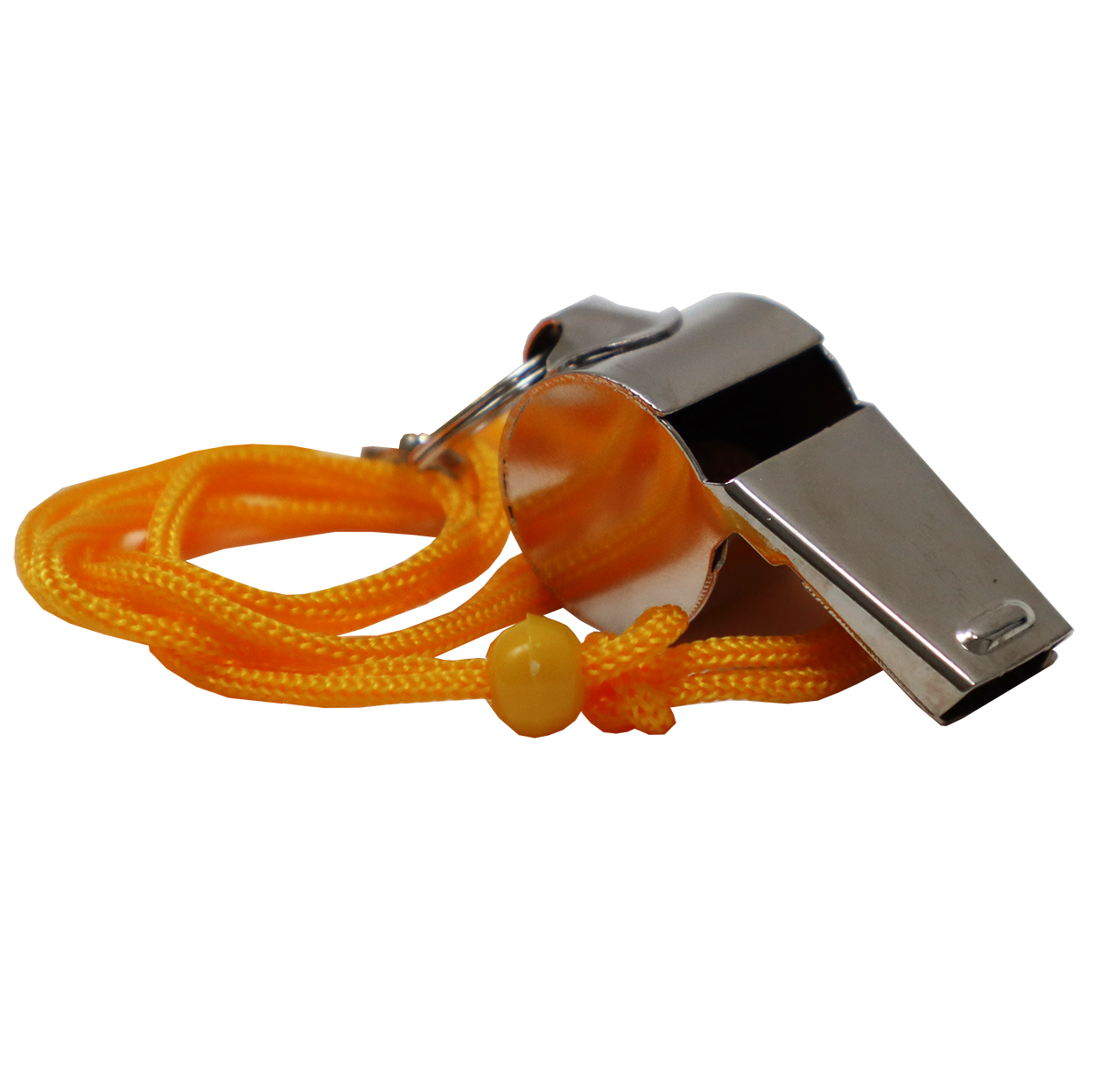 "WHISTLE REFEREE (STAINLESS STEEL) - WITH ORANGE LANYARD"