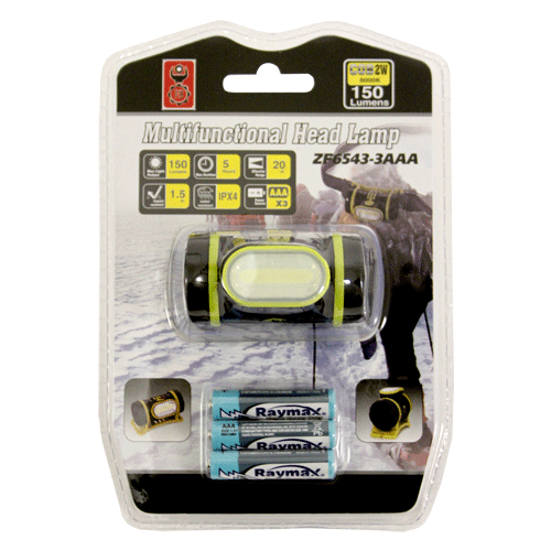 TORCH HEAD LED 150 LUMEN FB - DWS - 3AAA BATTERY (35M BEAM