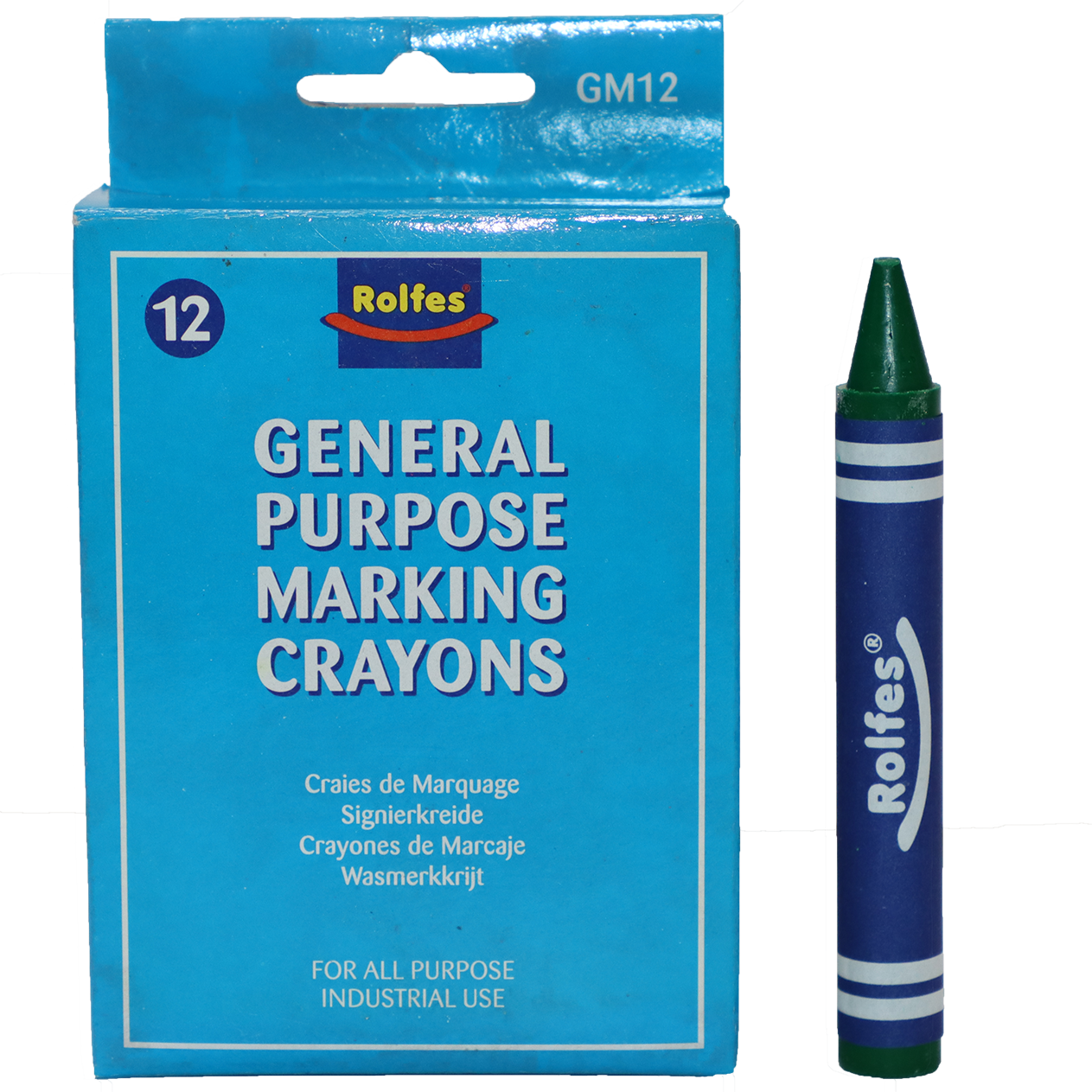 RÉF CRAYONS GRAS EFFAÇABLES 12 CRAYONS PAR BOITE - PANACHE 3 X 4 COULEURS