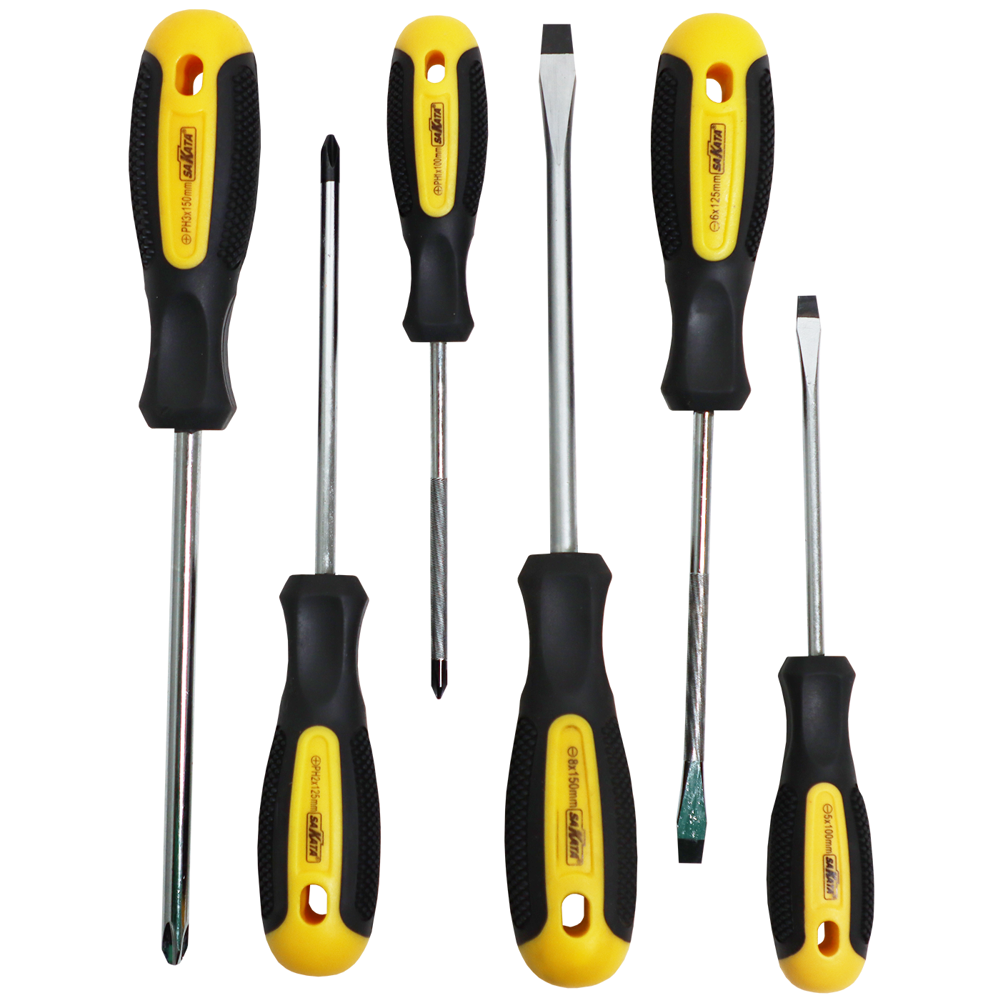 S/DRIV SET 6PC SAKATA YELLOW SCREWDRIVER SET 6 PIECE Fowkes Bros