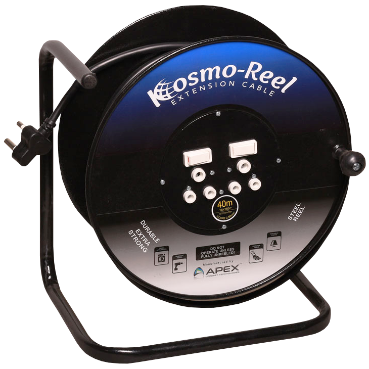CABLE REEL METAL 40M 2/PLUG COMPLETE 16A REEL WITH CABLE (2.5MM X 3