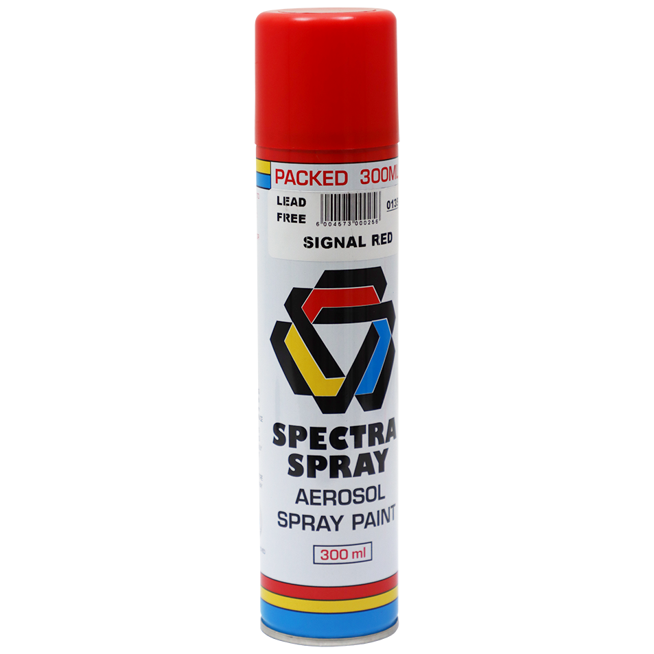 SPRAY PAINT RED SIGNAL 300ML SPEC LEAD FREE Fowkes Bros