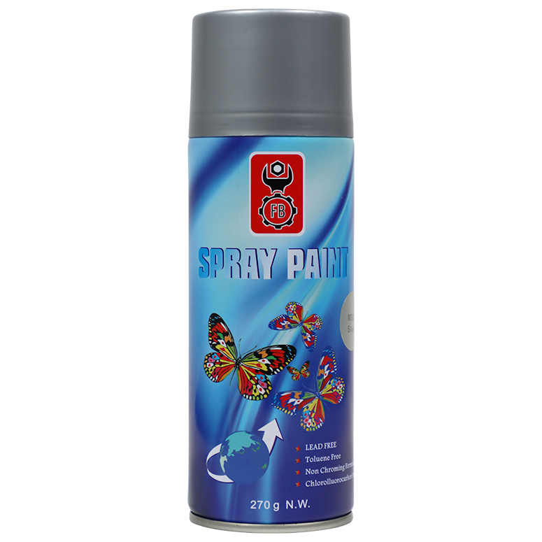 SPRAY PAINT SILVER BRIGHT 400ML FB LEAD FREE METALLIC Fowkes Bros