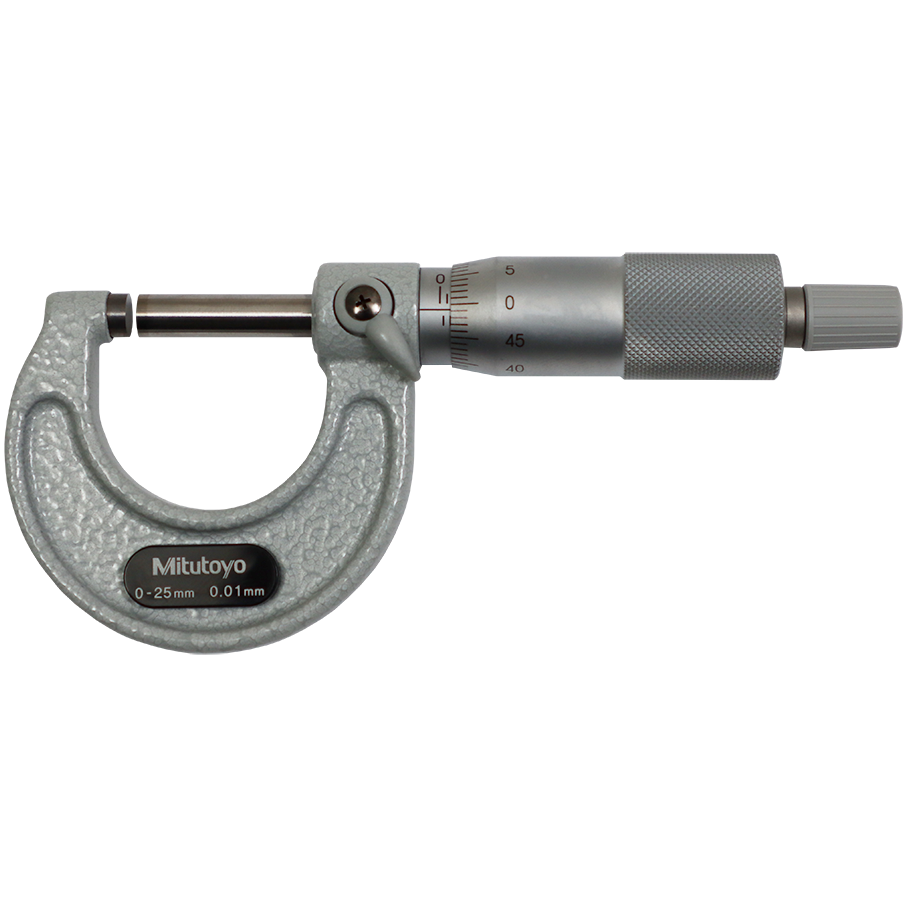 MICROMETER OUTSIDE 025MM MITU 0.01MM GRADUATION (METRIC) Fowkes Bros