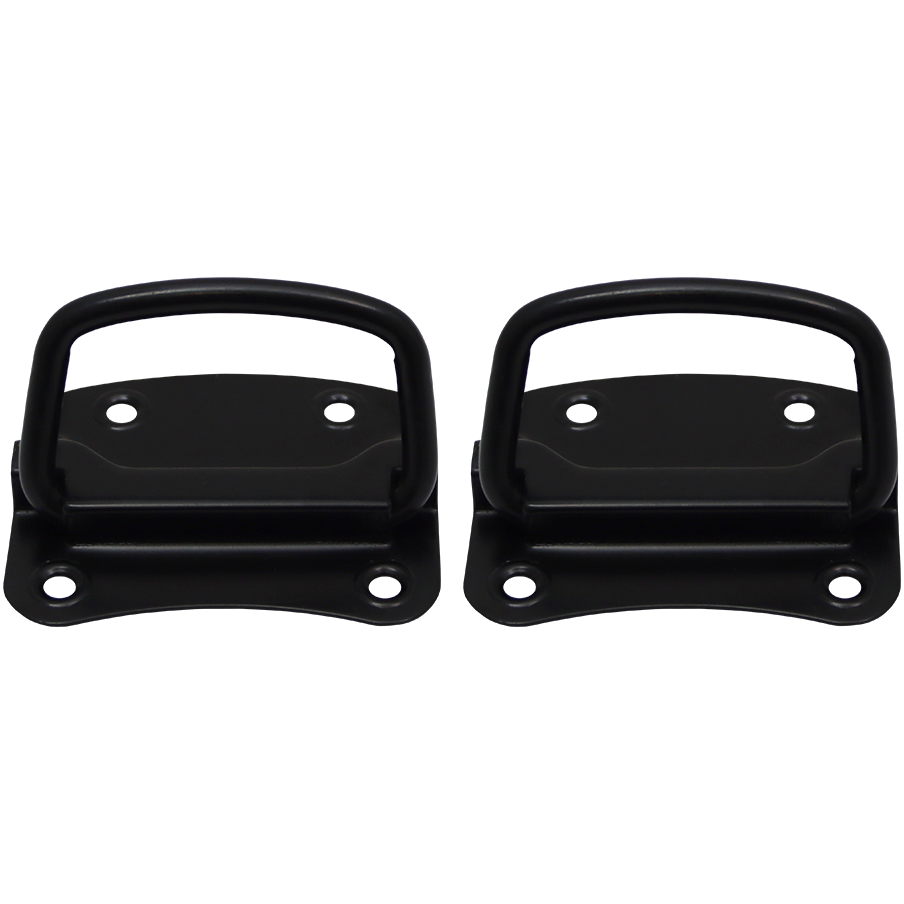 HANDLE BOX 100X2MM HD BLACK (PAIR) USE 4XNO14 CSK SCREWS SOLD PER