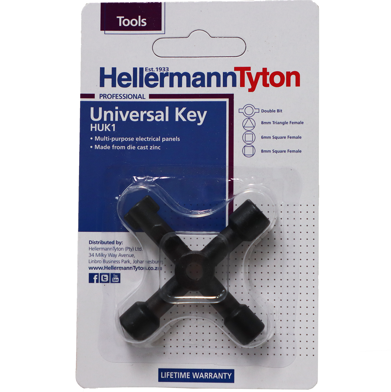 KEY UNIVERSAL 4 WAY ELECTRICAL PANELS UNIVERSAL KEY DIE CAST ZINC