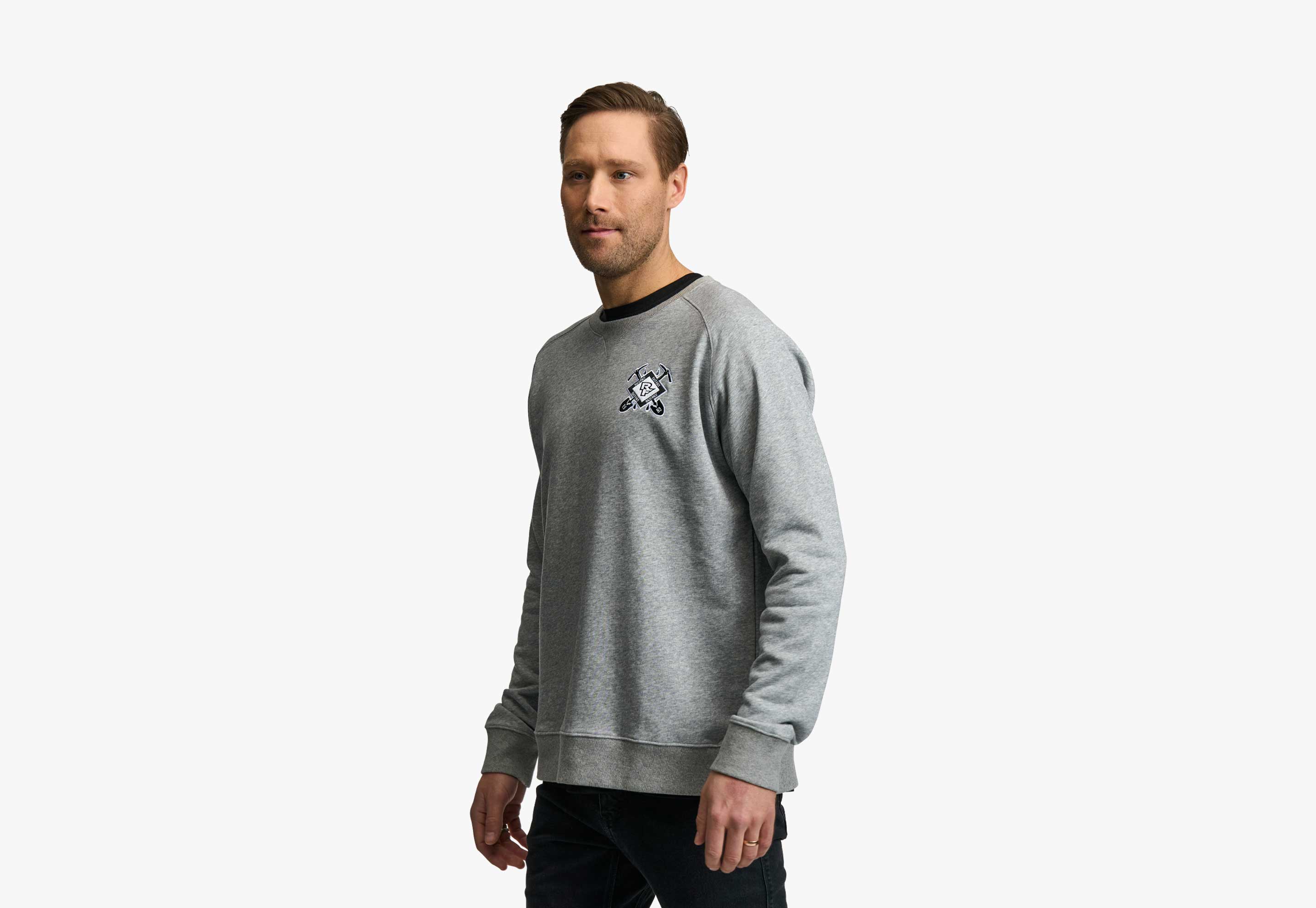 Crest crew neck sweatshirt deals