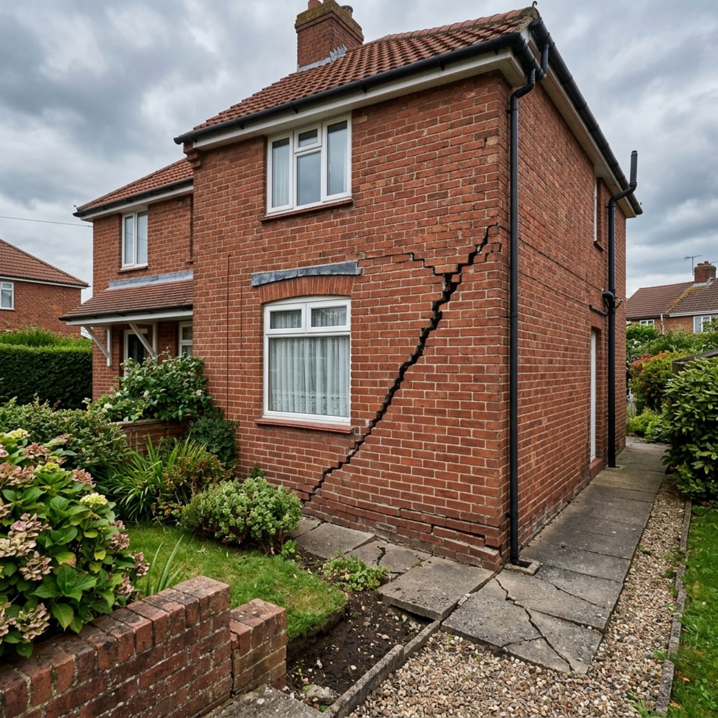 Property showing subsidence damage