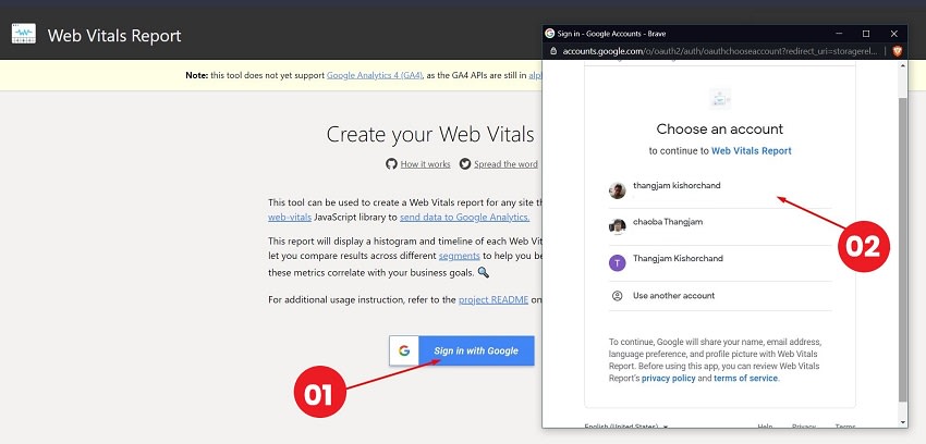 After you click the login button, it show pop up and ask your credentials
