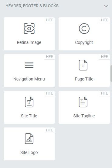 6 Free Plugins To Create Transparent Sticky Header In WordPress And Elementor 11 Header and Footer Blocks widget