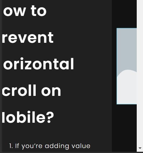Fix the overflow issue with CSS but unable to scroll