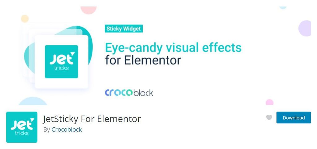 Jet sticky for Elementor