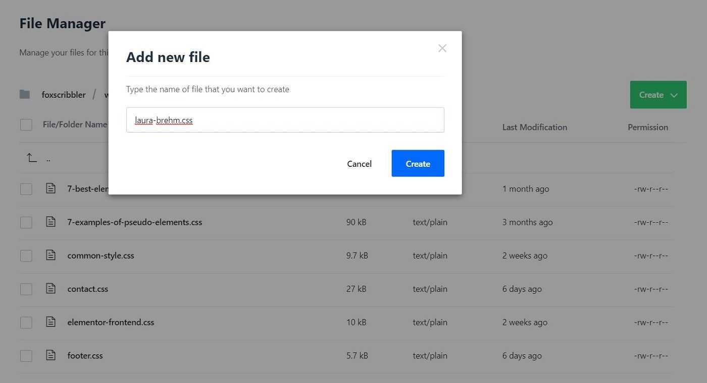 Give a file name to your .css file