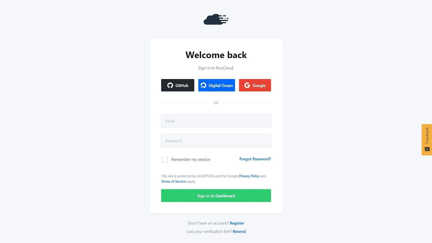 Runcloud Login