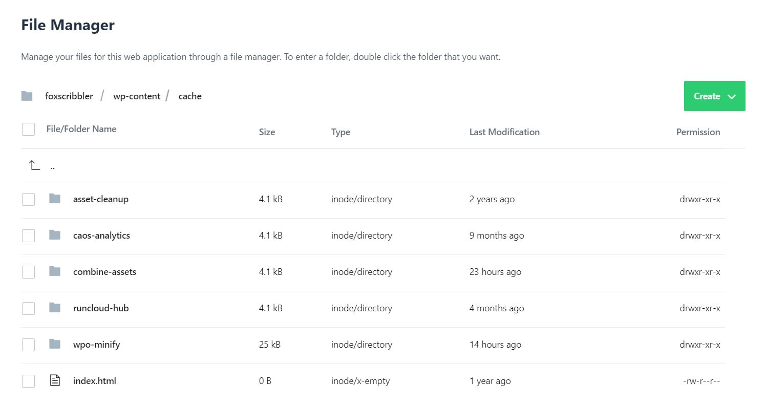 Inside the Cache folder, there are many existing folders and we have to create another folder of our own.