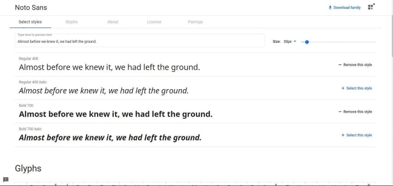 Google Noto libraries