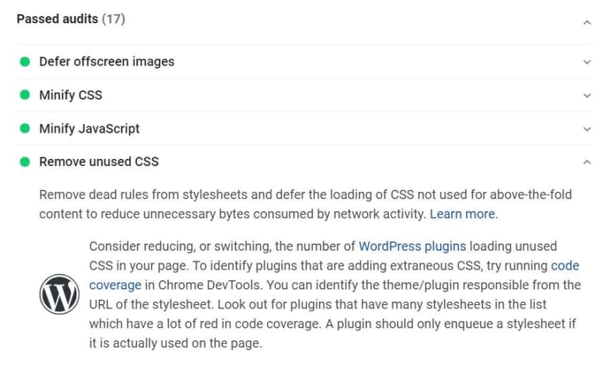 After removing unused CSS with the help of Asset clean up plugin and used CSS chrome extension