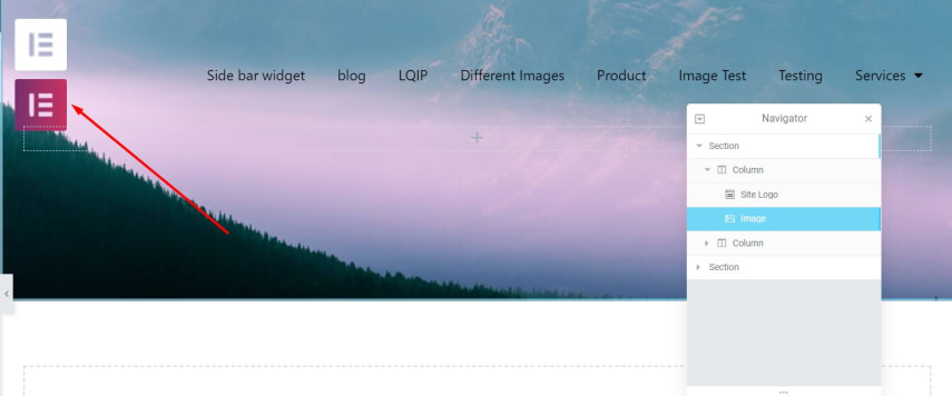 Site logo next to each