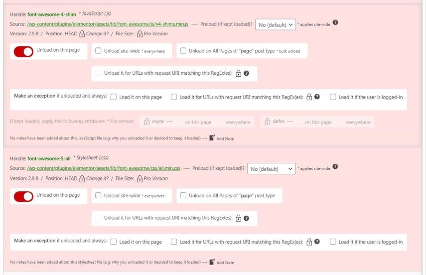 Asset clean up removal process by unloading unused stylesheet