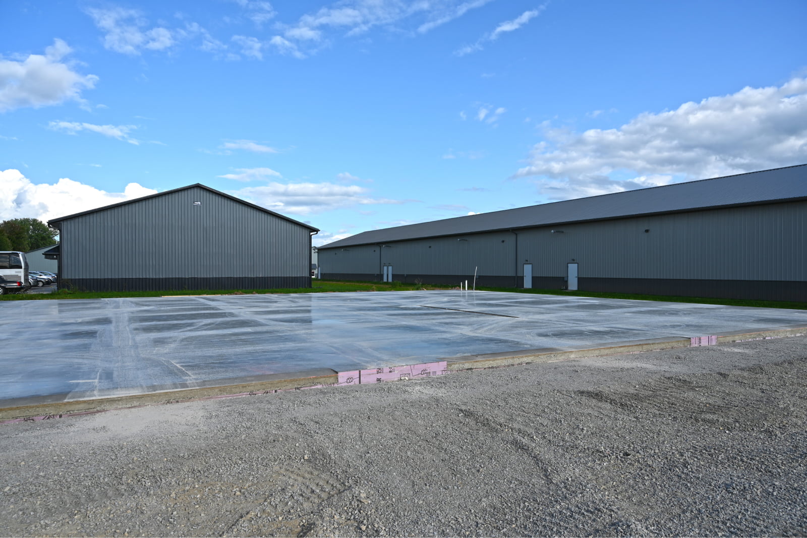 New concrete poured at storage facility