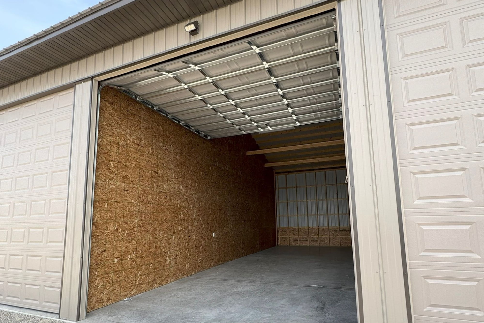 Inside storage unit at french road storage