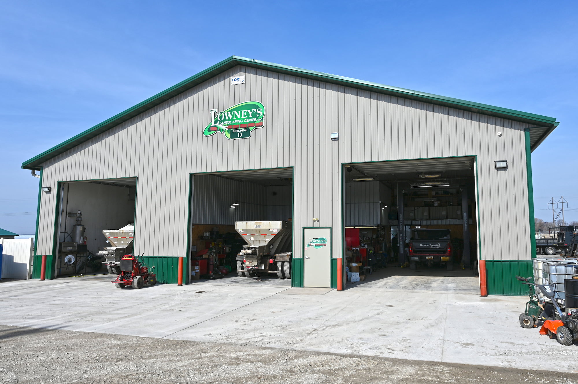 Lowney Landscaping storage building d exterior