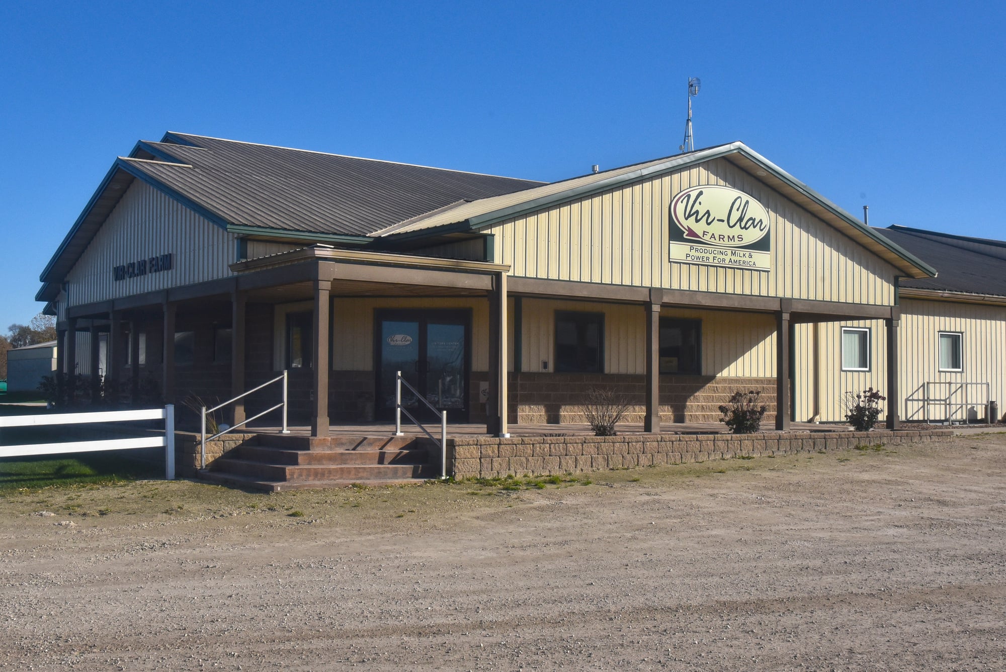 Exterior of Vir-Clar farms main retail building