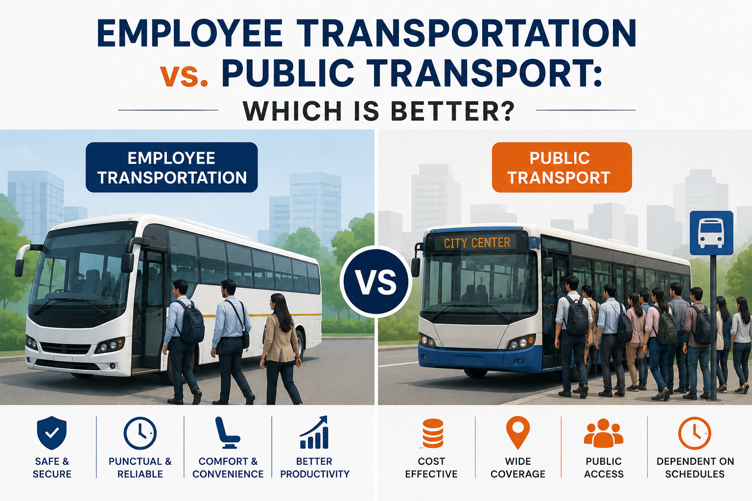 Employee Transportation vs Public Transport: Which Is Better?
