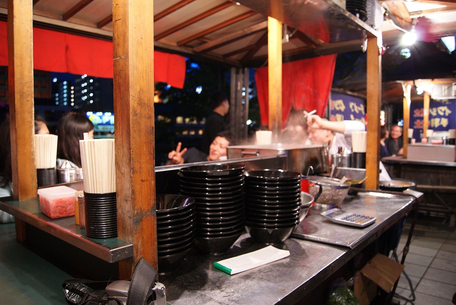 Dinner at a Yatai in Fukuoka