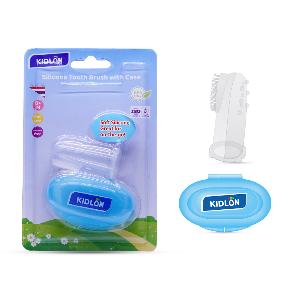 Kidlon Silicone Tongue & Tooth Brush with Case – photo 2