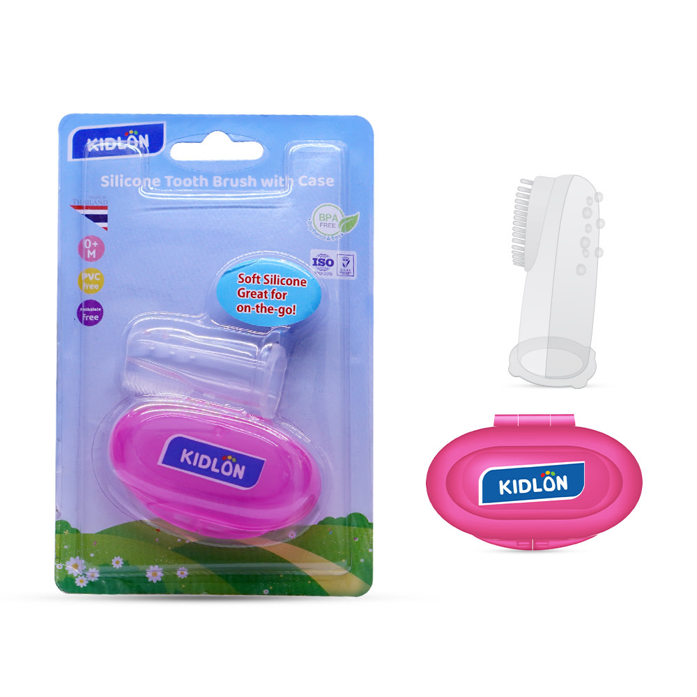 Kidlon Silicone Tongue & Tooth Brush with Case
